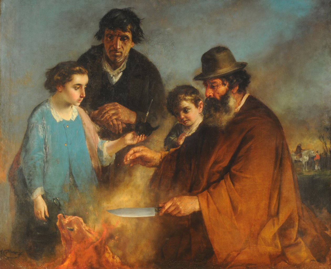 Het gebraad, ca. 1871 door Ignazio Manzoni