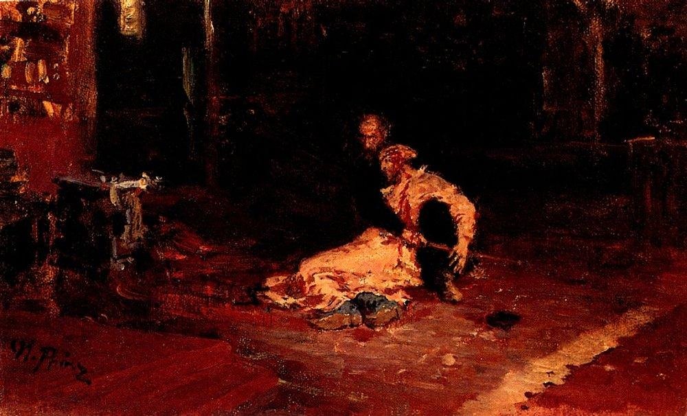 Ivan de Verschrikkelijke en Zijn Zoon Ivan door Ilya Efimovich Repin