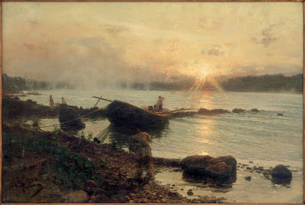 Aan de westelijke Dwina. Zonsopgang door Ilya Efimovich Repin