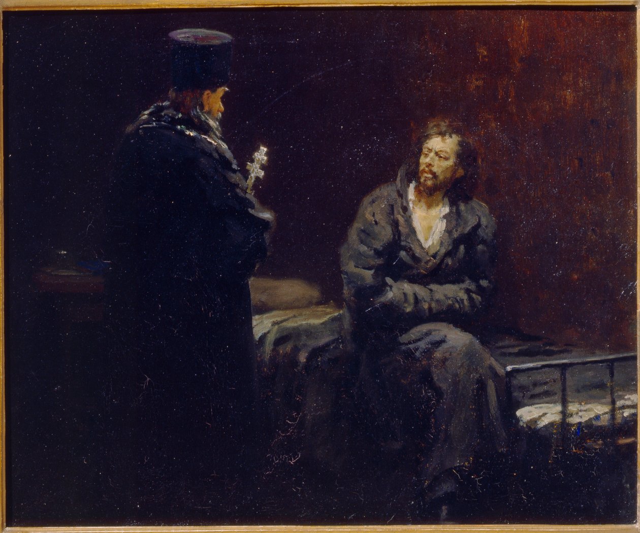Voor de biecht door Ilya Efimovich Repin