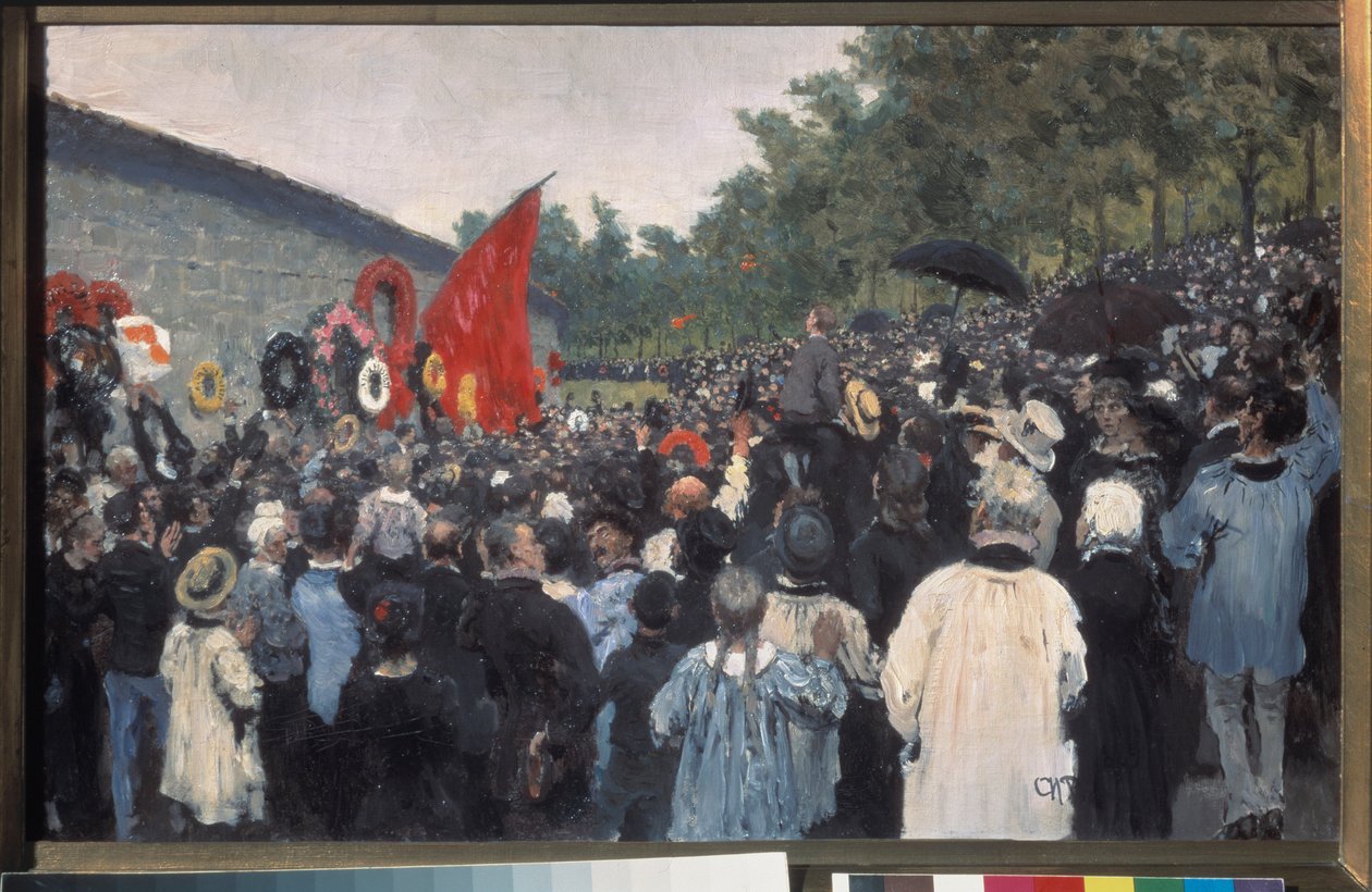 Jaarlijkse bijeenkomst op de begraafplaats Père Lachaise in Parijs door Ilya Efimovich Repin