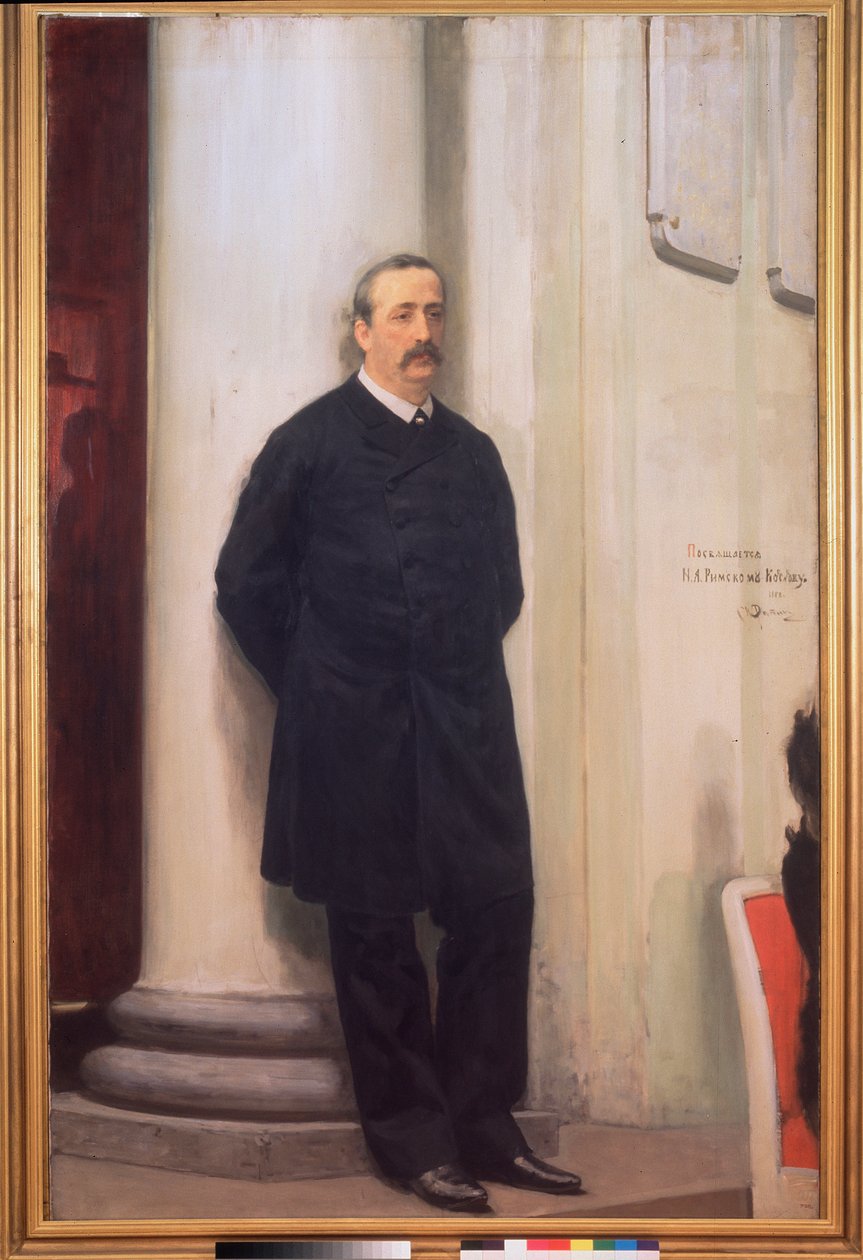 Portret van componist en chemicus Alexandre Borodine (1833-1887) door Ilya Efimovich Repin