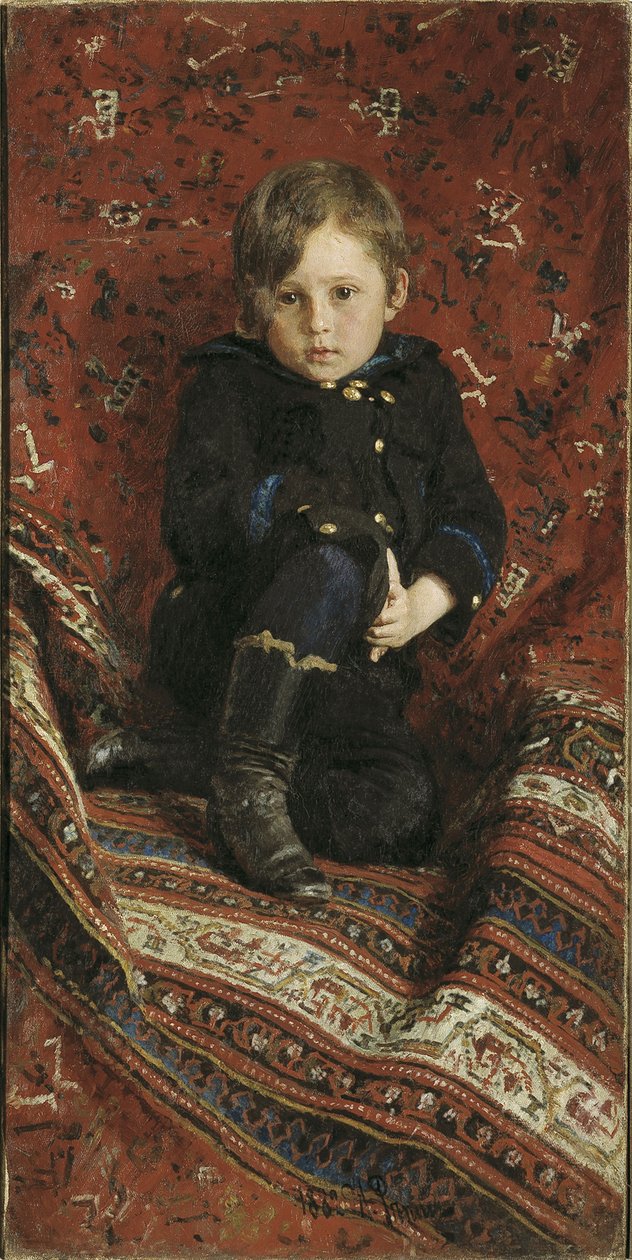 Portret van Yury Repin, de zoon van de kunstenaar, 1882 door Ilya Efimovich Repin