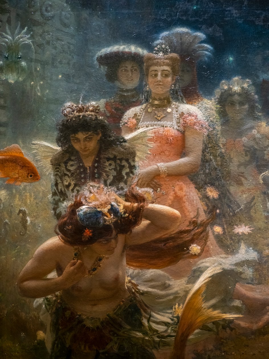 Sadko in het onderwater koninkrijk (detail) door Ilya Efimovich Repin