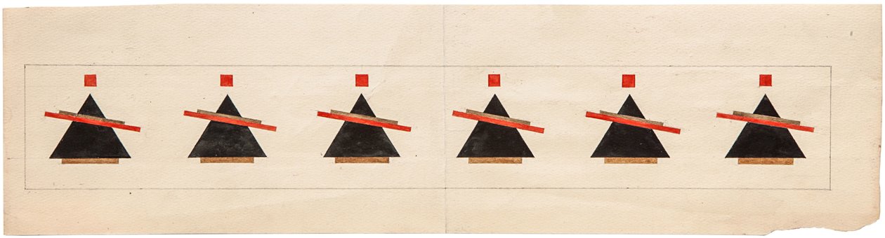 Schets voor een suprematistische compositie, 1922 door Ilya Grigorevich Chashnik