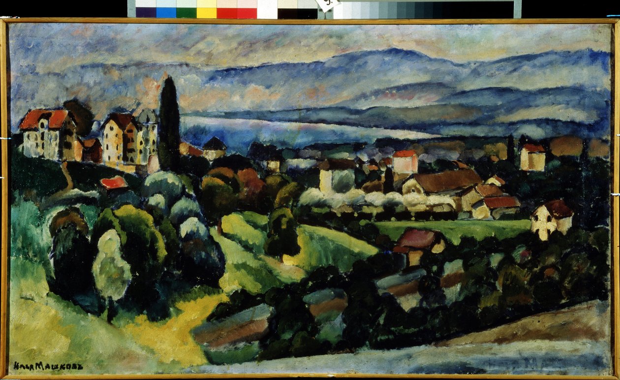 Uitzicht op de stad Nervi (Italië) door Ilya Ivanovich Mashkov