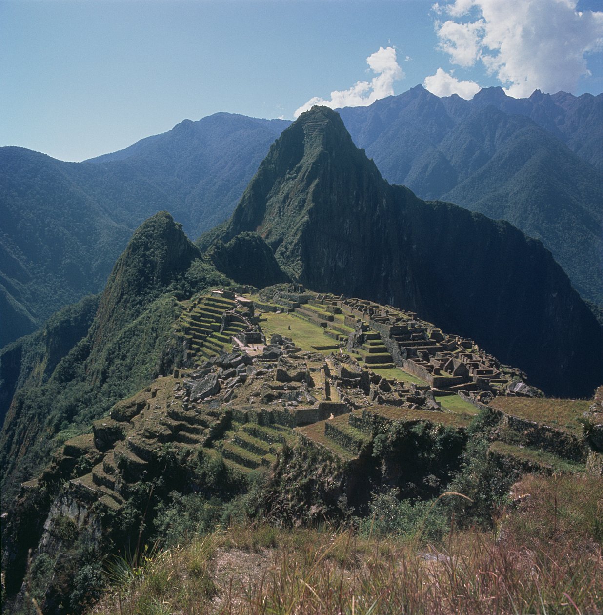 Uitzicht op de citadel van Machu Picchu door Incan