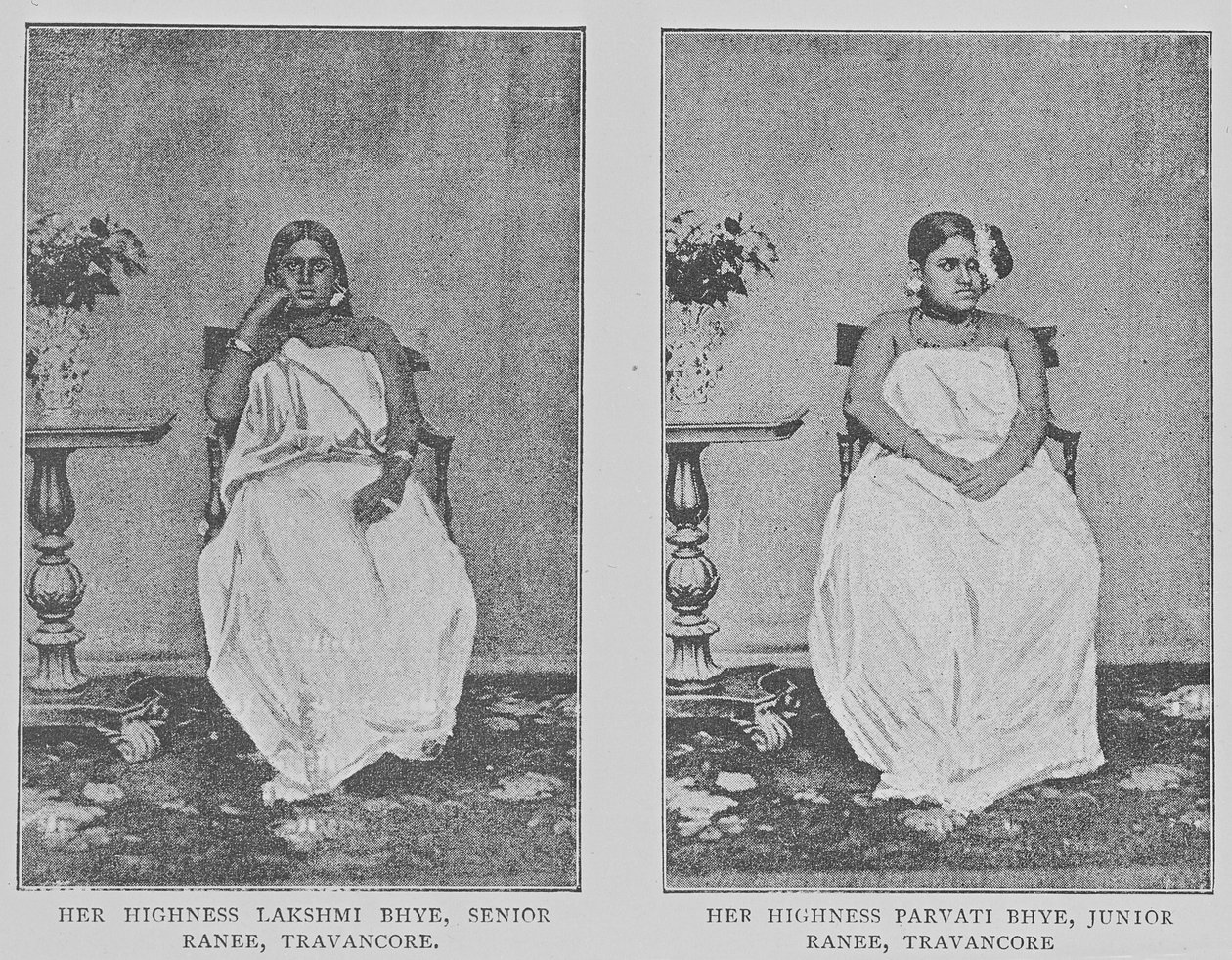 Twee Ranis van Travancore door Indian photographer