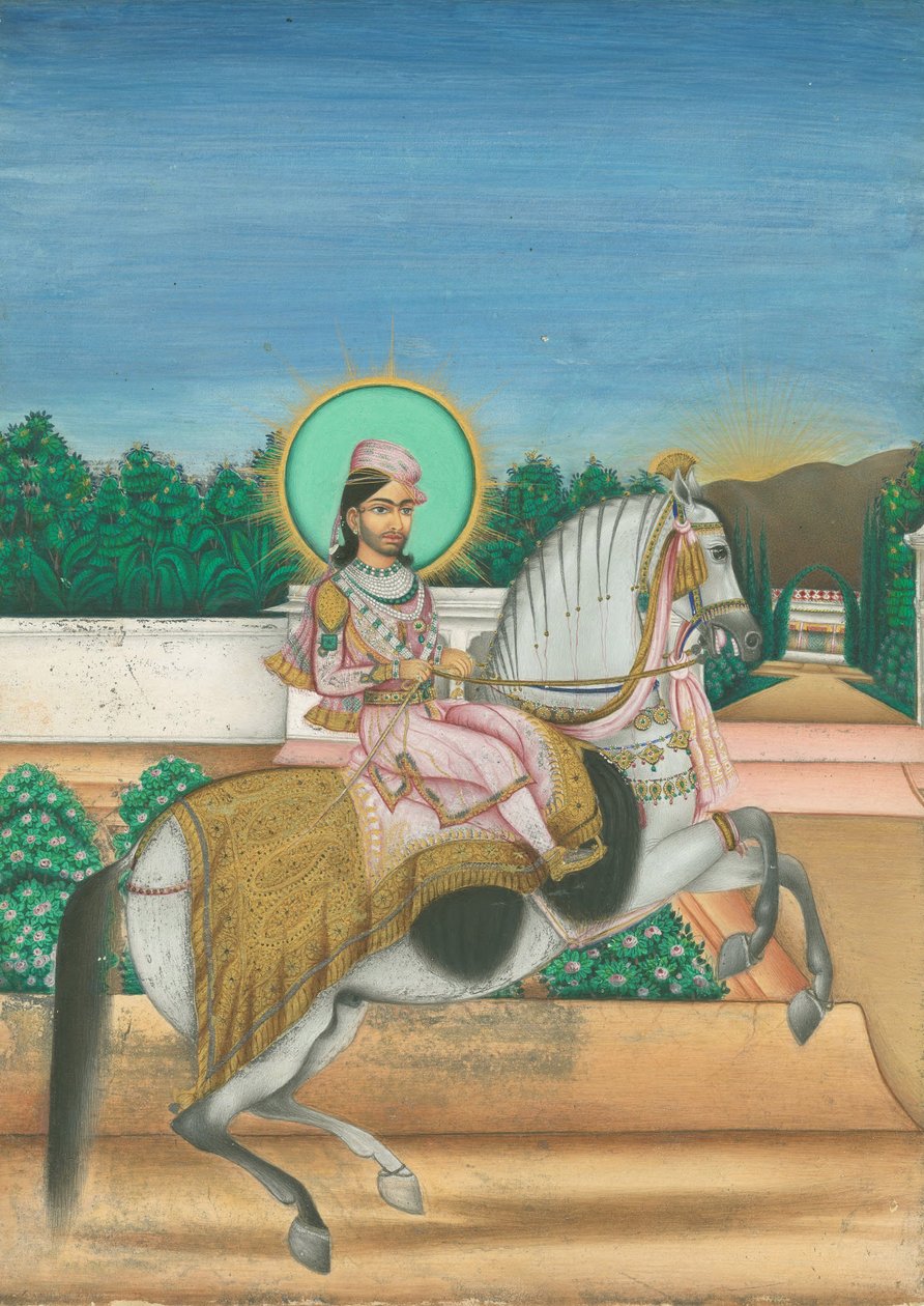 Sheodan Singh, Maharaja van Alwar, ca. 1820 door Indian Art