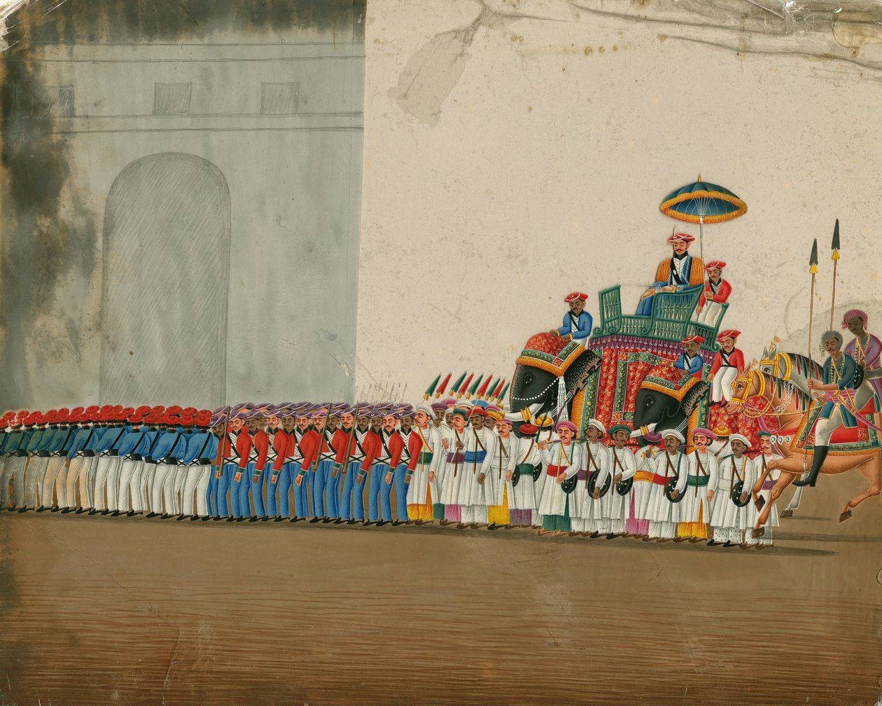 Sultan op een Olifant, c. 1800 door Indian Art