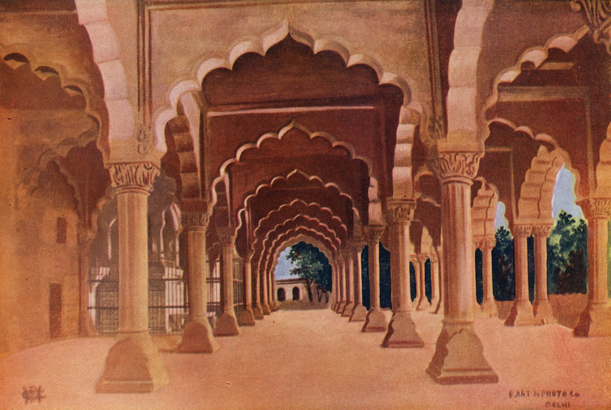 Diwan Am, Delhi Fort (kleurenfoto) door Indian photographer