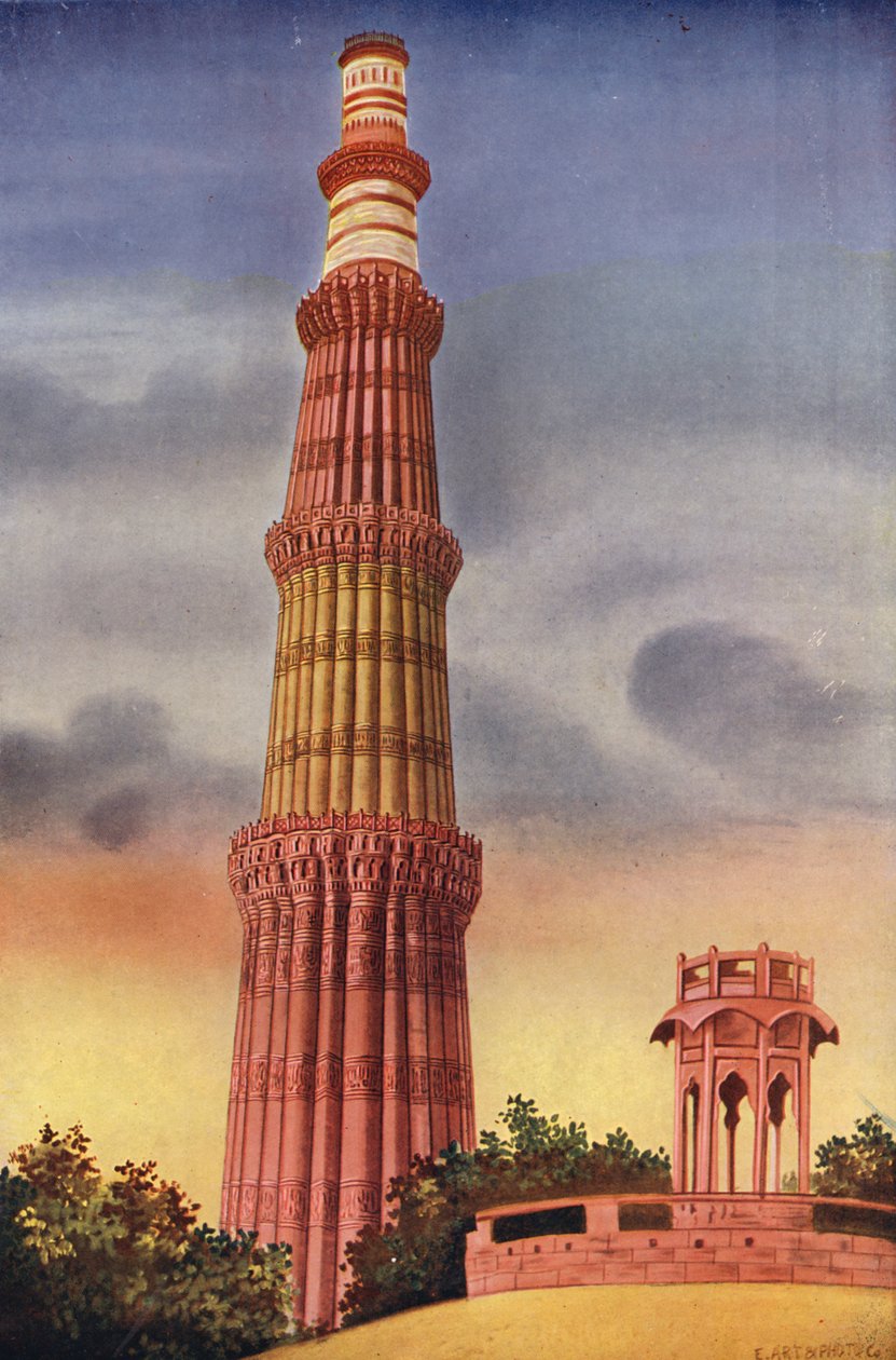 De Kutub Minar, Delhi (kleurenfoto) door Indian photographer