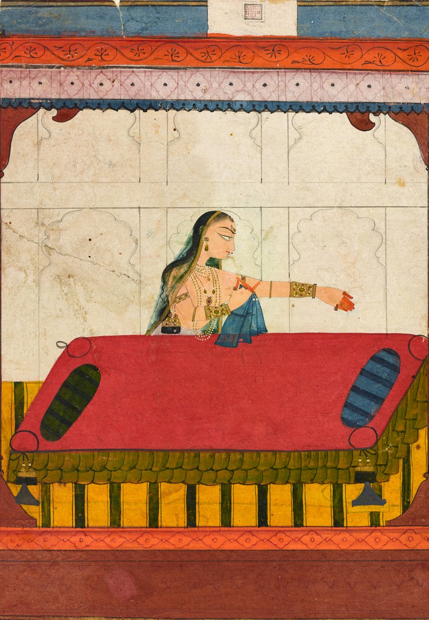 Een verlaten minnaar, fragment uit een Rasamanjari, c.1710 door Indian School