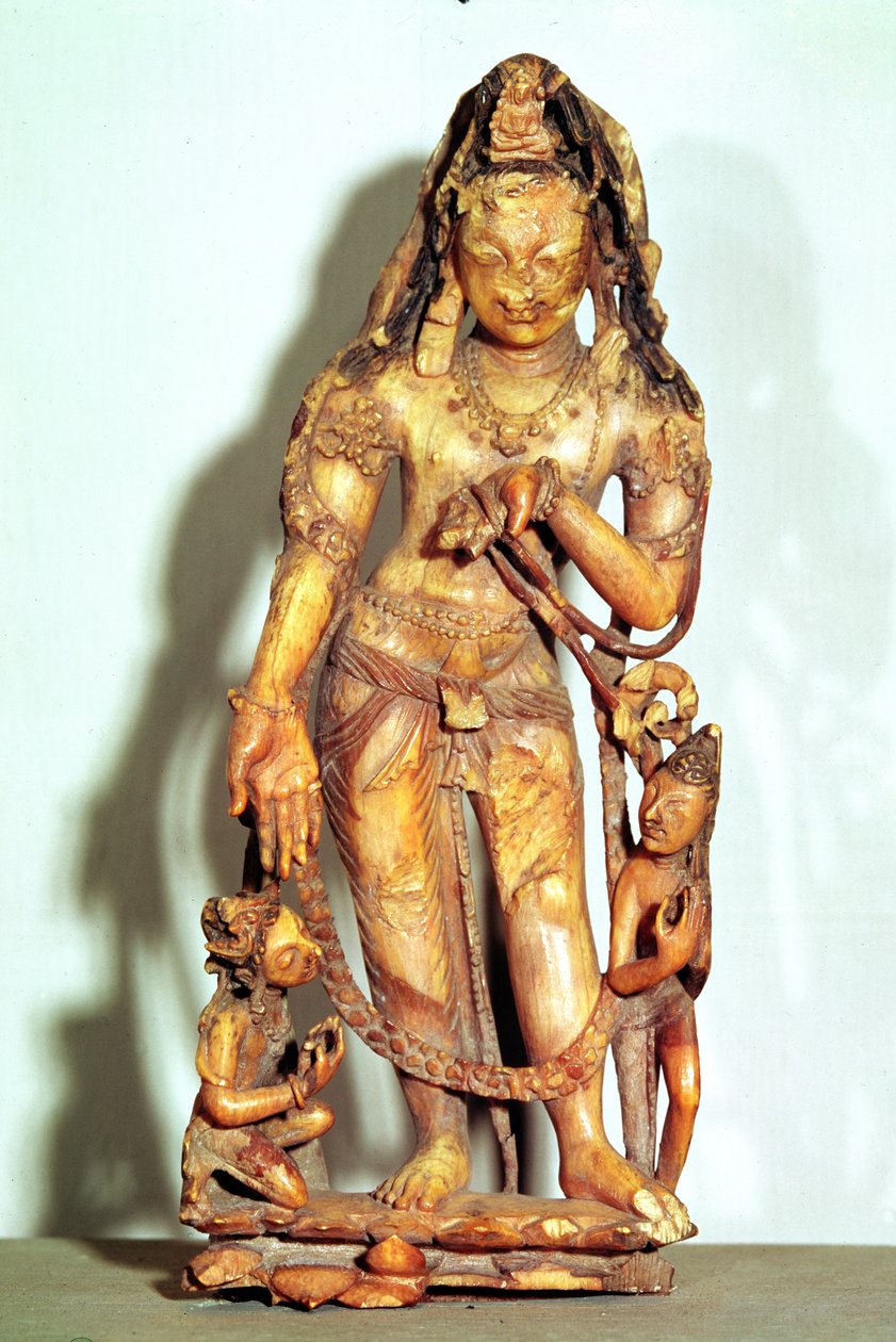 Avalokitesvara figuur, uit Kashmir door Indian School