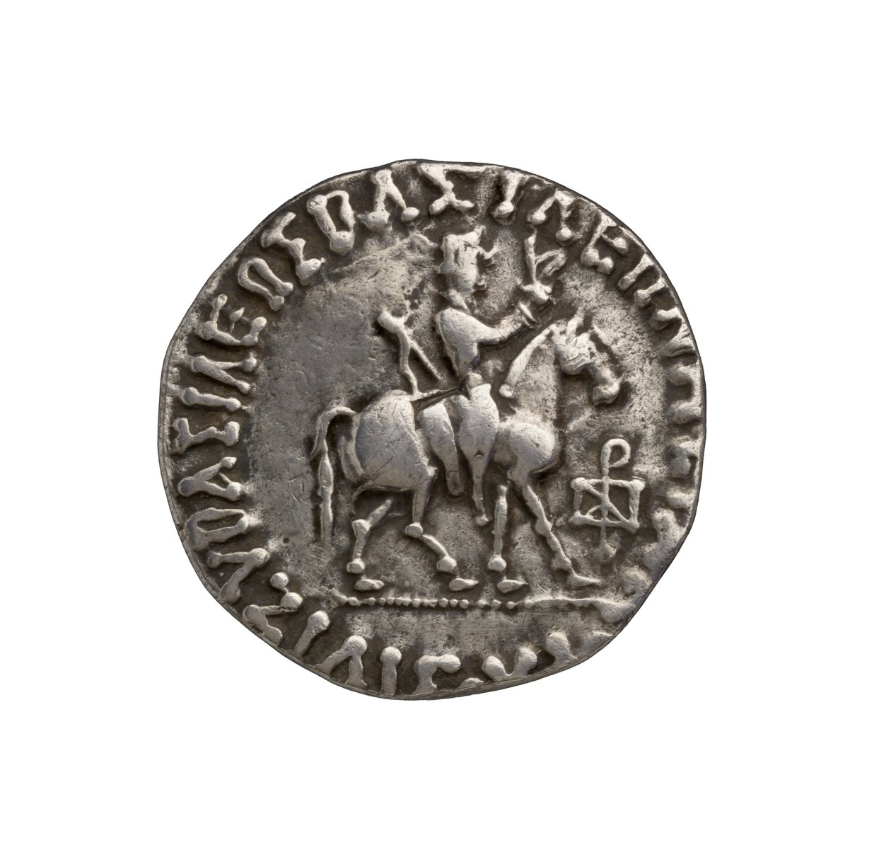 Indo-Scythische munt, 20 v.Chr. (zilver) door Indian School