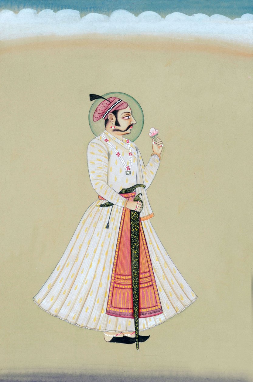 Miniatuurschilderij van Maharana Amar Singh Udaipur door Indian School
