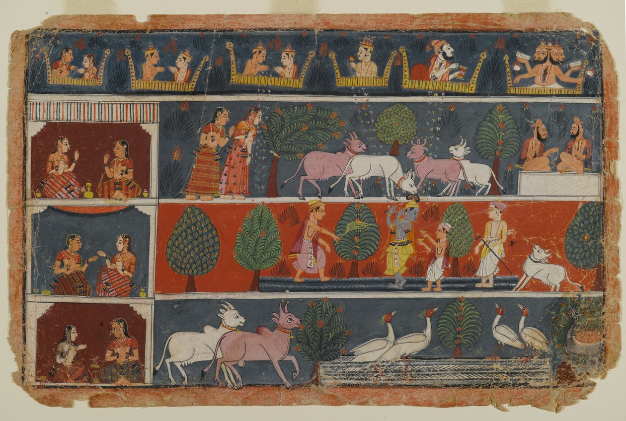 Pagina uit een verspreide Bhagavata Purana-serie, c.1680 door Indian School