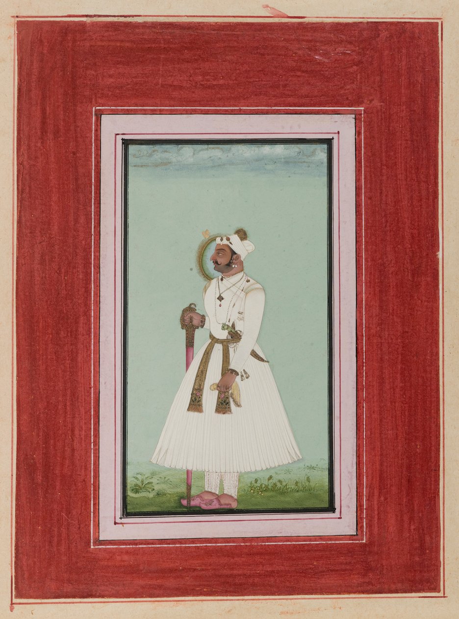 Portret van Rao Vir Singh, ca. 1780-1790 door Indian School