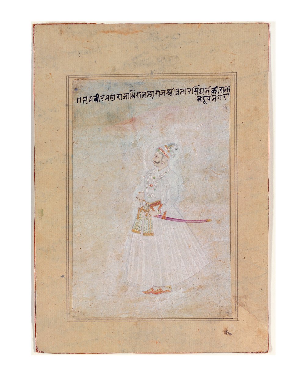 Portret van een Rajput-heerser, staand, c.1770 door Indian School