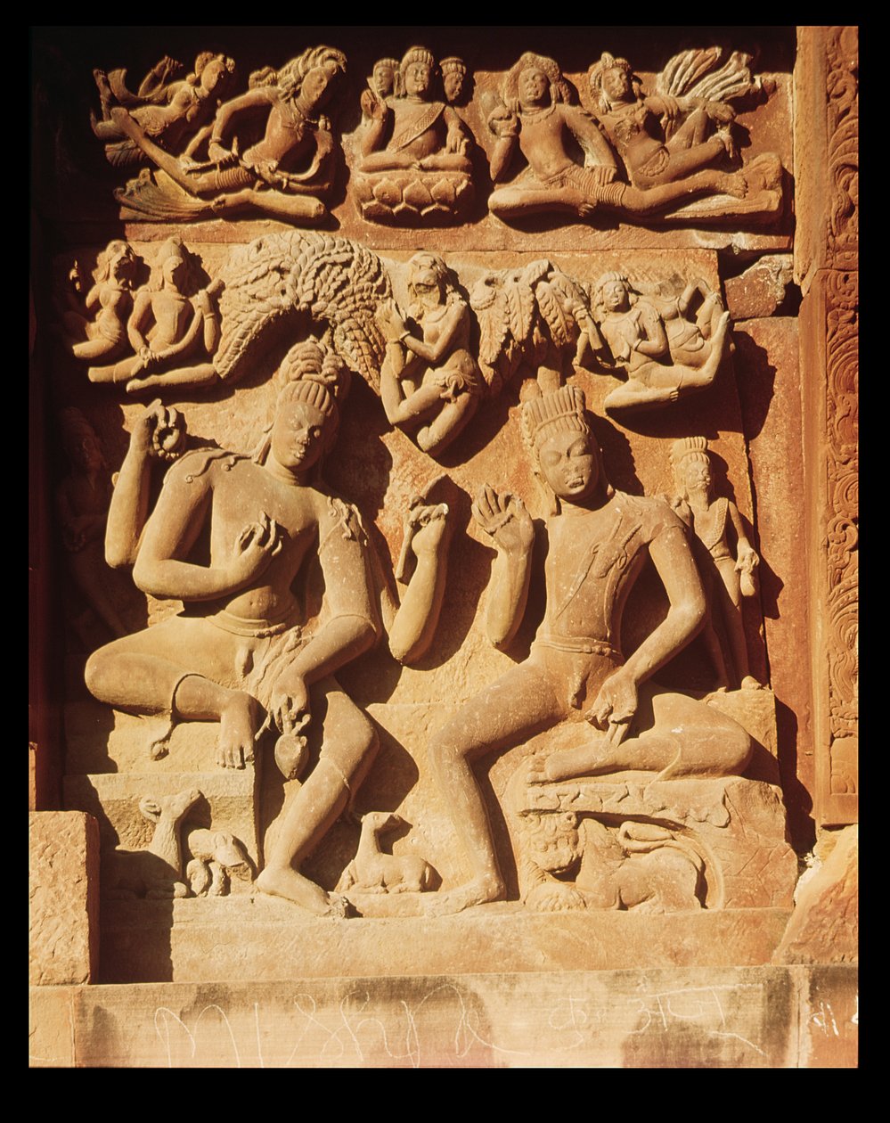 Reliëf uit de Tempel van Vishnu, ca. 500 AD door Indian School