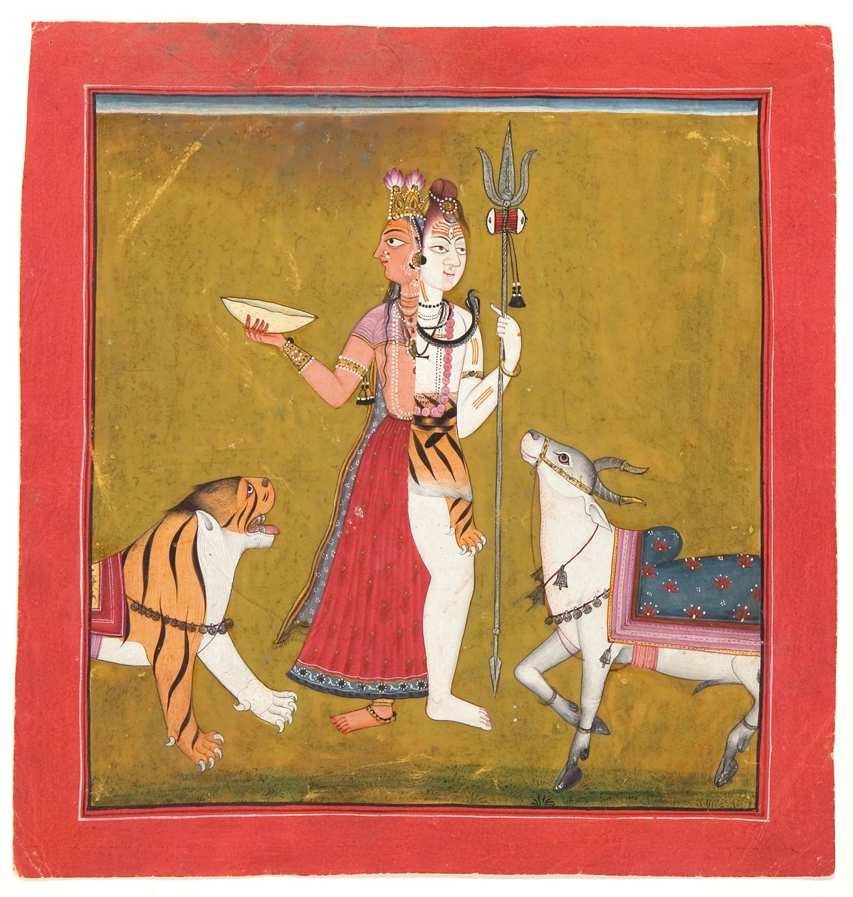 Shiva Ardhanarishvara, c.1715 door Indian School