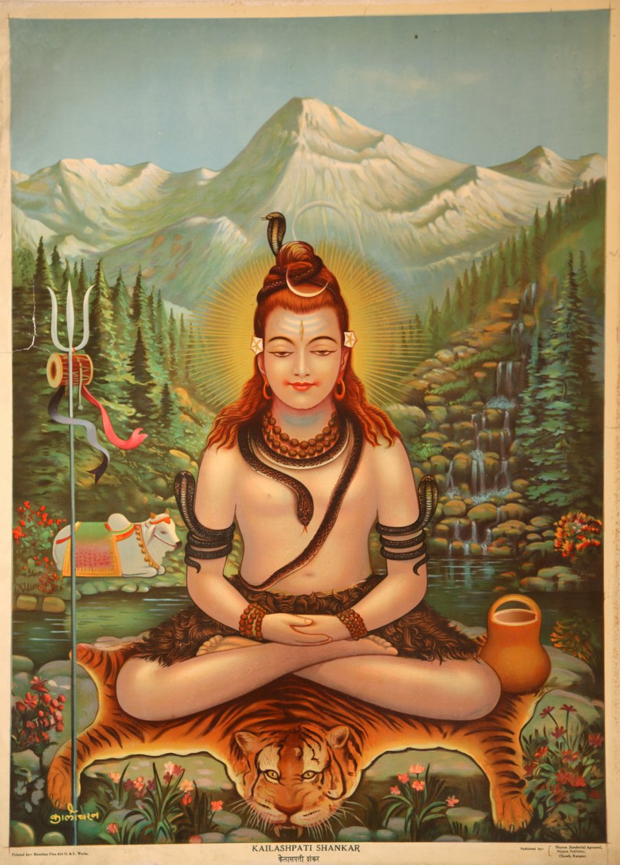 Shiva mediterend door Indian School