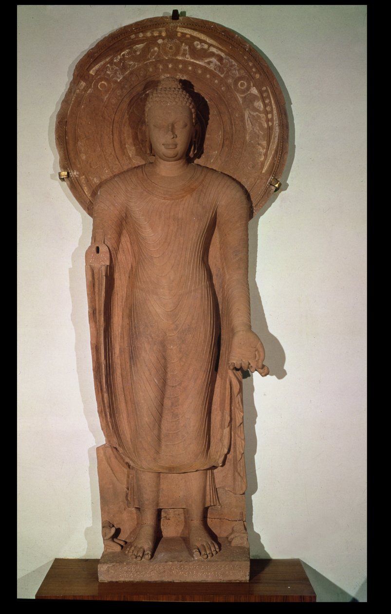 Staande Boeddha, uit Jamalpur door Indian School