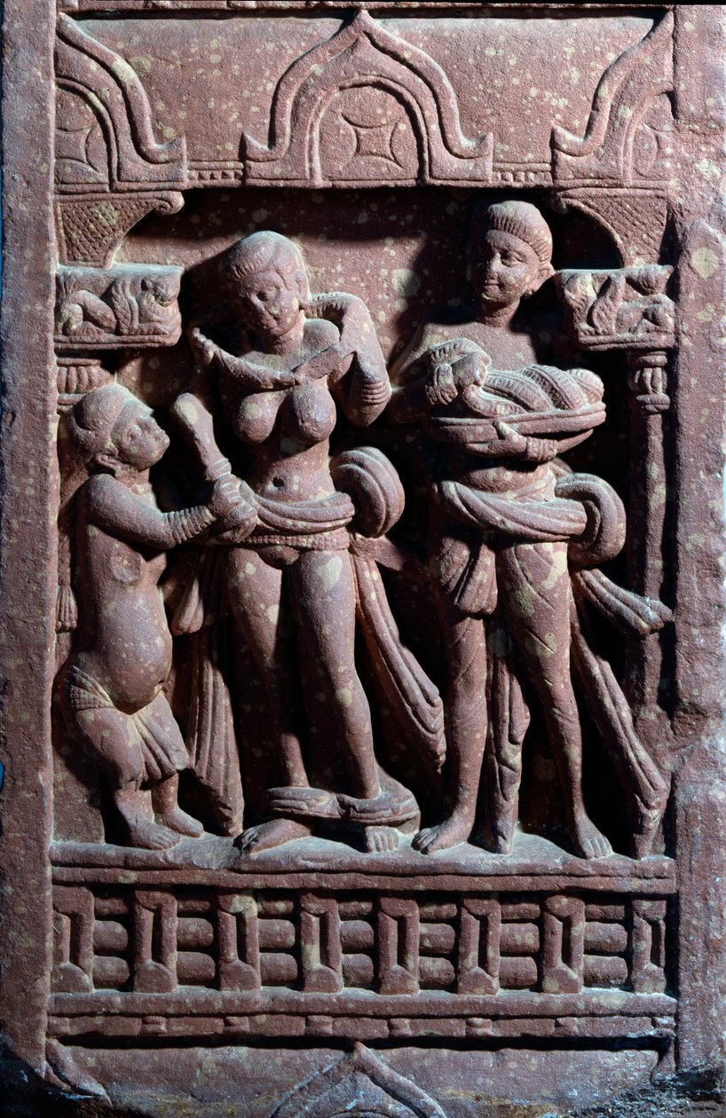 Sundari toilet (zandstenen sculptuur) door Indian School