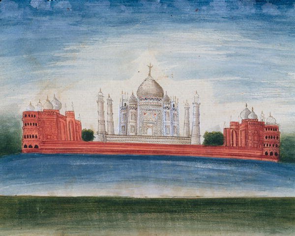 De Taj Mahal in Agra door Indian School