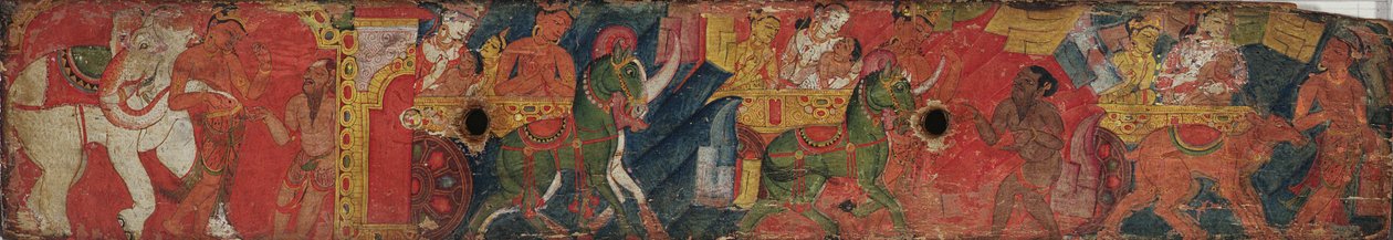 Vessnatara Jataka, van een manuscriptomslag, Pala School door Indian School