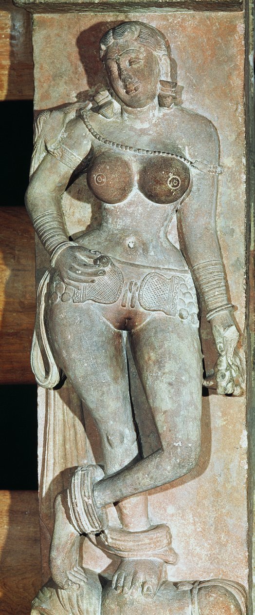 Yakshini, van een boeddhistische poort. Mathura, Utter Pradesh, Kusana Periode door Indian School