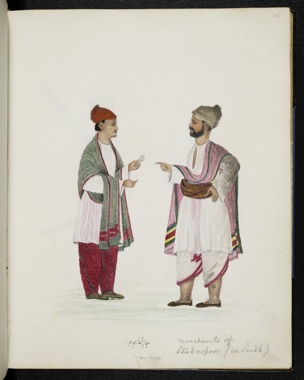 Kooplieden van Shikarpoor in Sindh door Indo European Indo European
