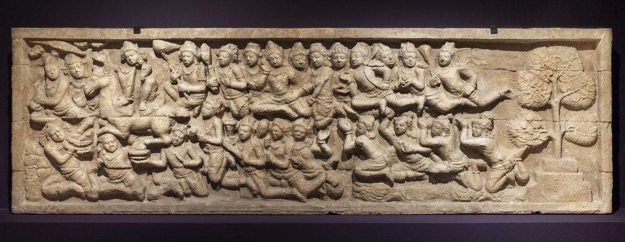 De grote start. Indonesië, Java, Borobudur. Eind 19e eeuw door Indonesian