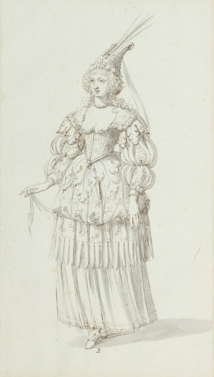 Chloris: alternatief schets voor Henrietta Maria, c.1631 door Inigo Jones
