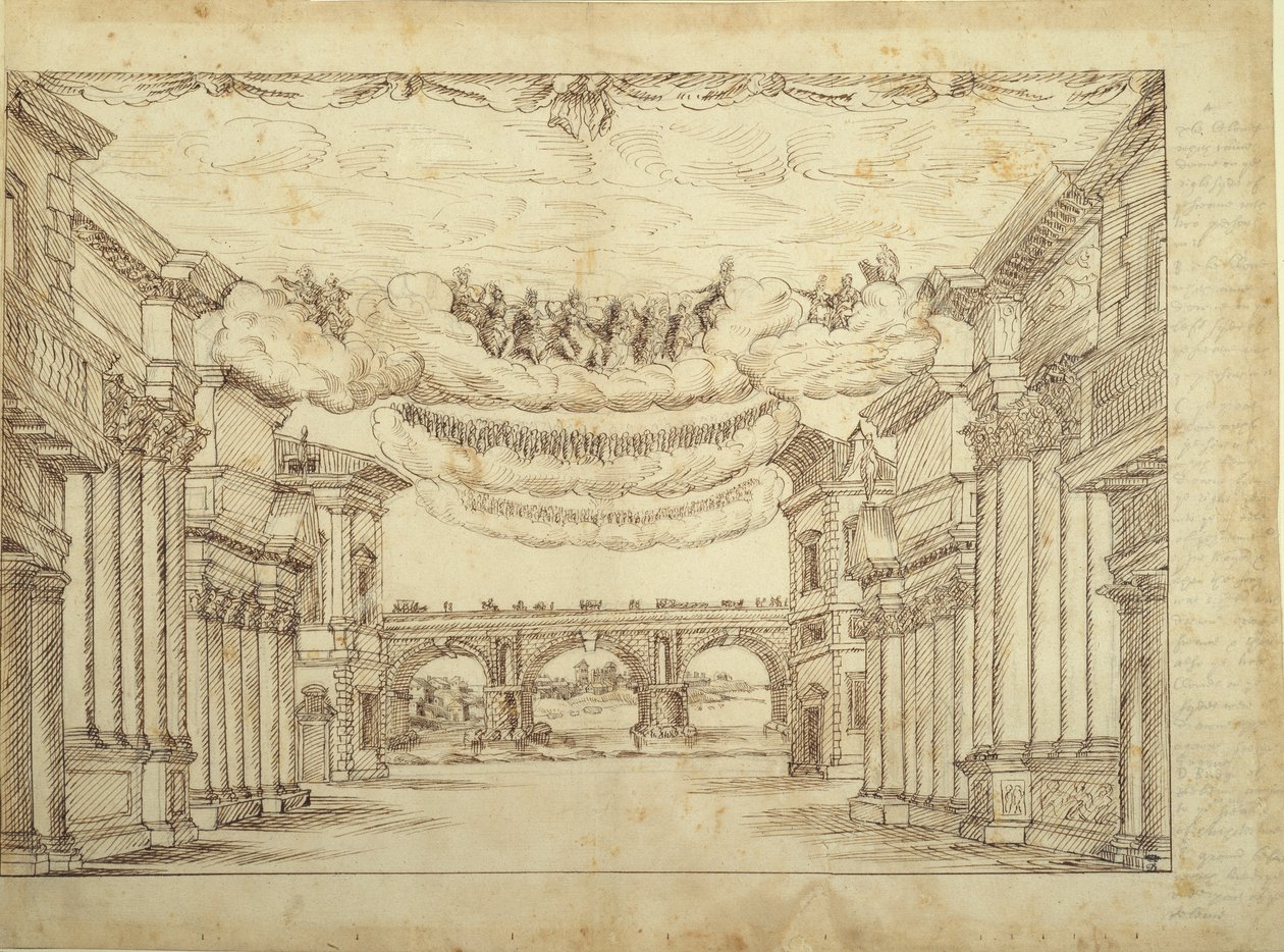 De buitenwijken van een grote stad, ca.1639 door Inigo Jones