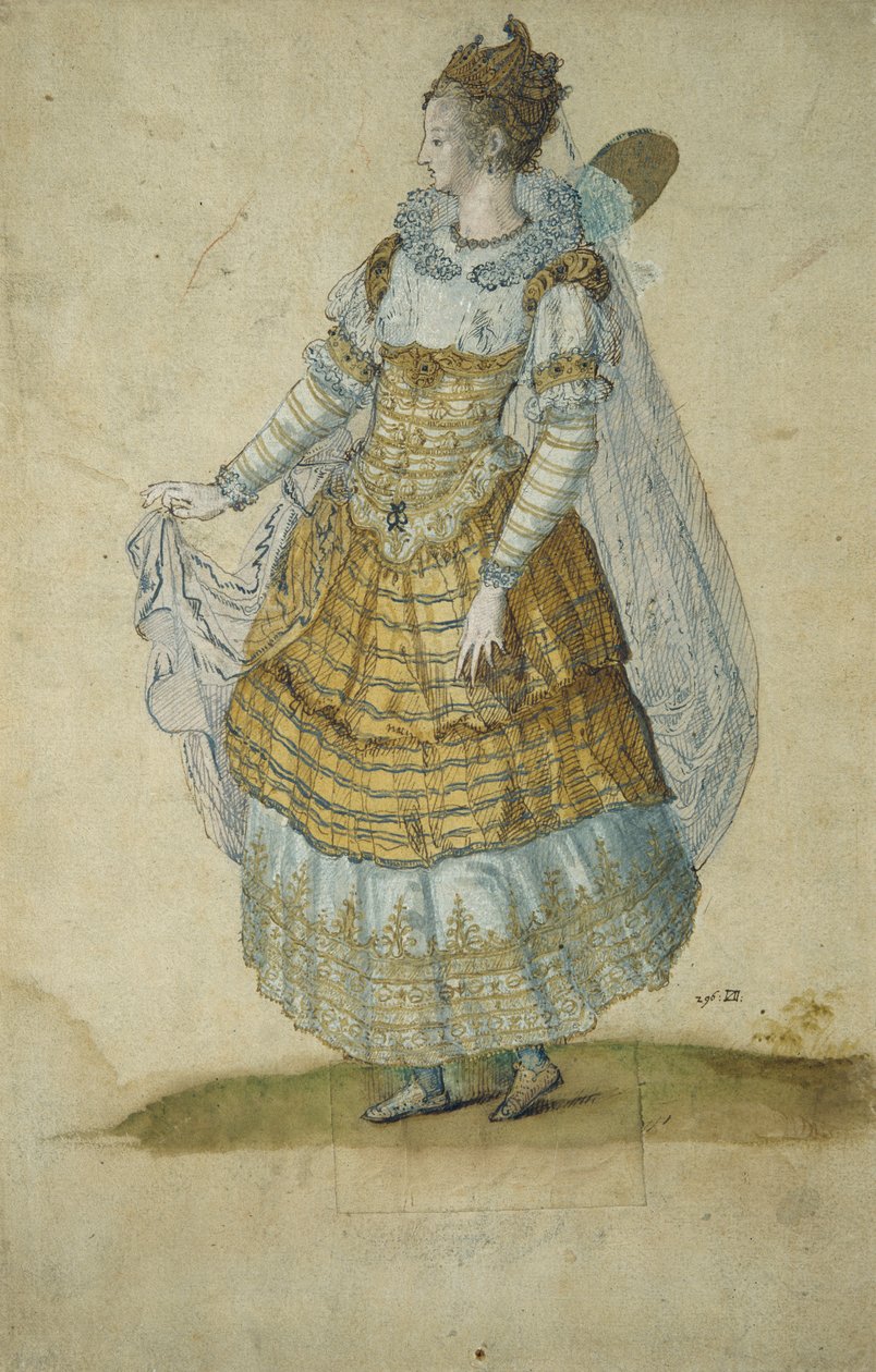 Gemaskeerde gevleugelde figuur door Inigo Jones