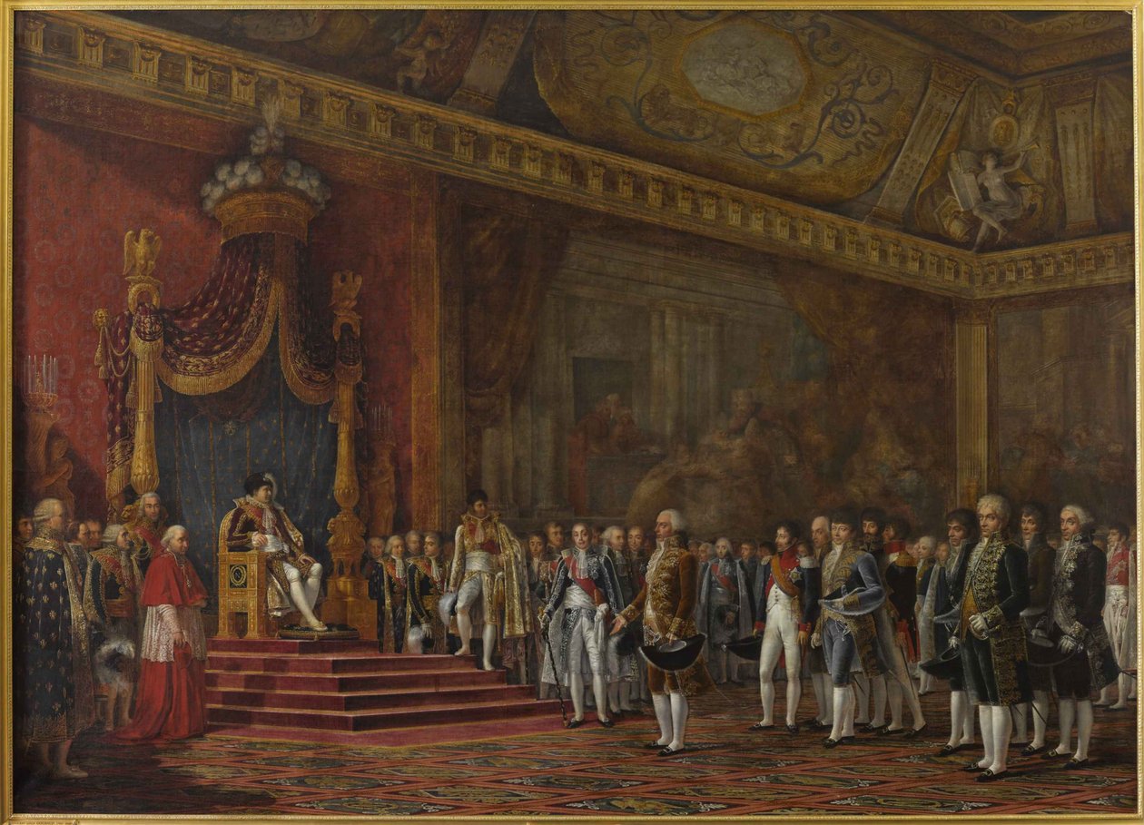 Afvaardiging van de Romeinse Senaat brengt hulde aan Napoleon I op 16 november 1809, 1810 door Innocent Louis Goubaud