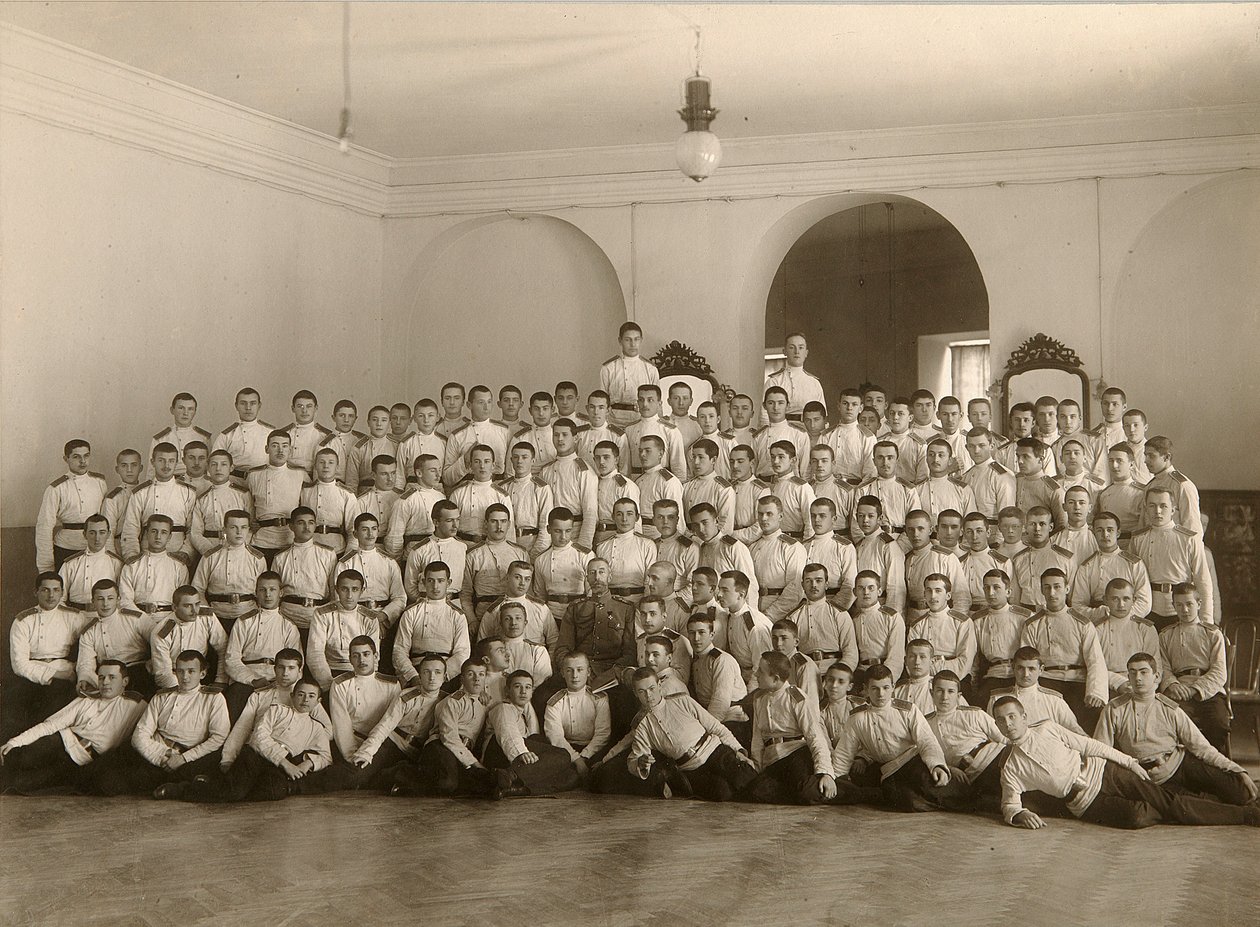 Grootvorst Constantijn Konstantinovitsj van Rusland in het Cadettenkorps, Poltava, ca. 1870s door Iosiph Khmelevsky