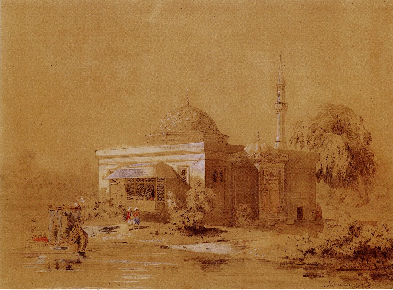 Project van het Turkse badpaviljoen in Catherine Park van Tsarskoye Selo, ca. 1850 door Ippolit Antonovich Monighetti