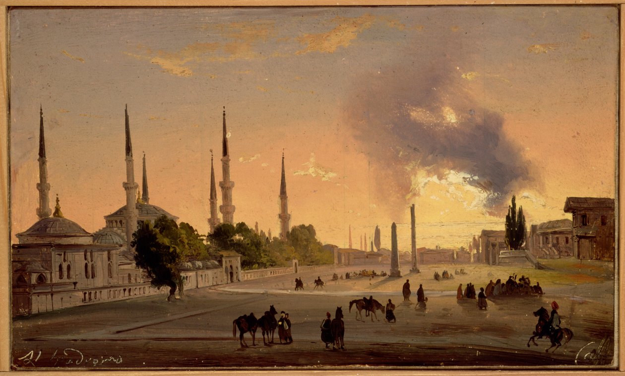 De Renbaan in Constantinopel door Ippolito Caffi