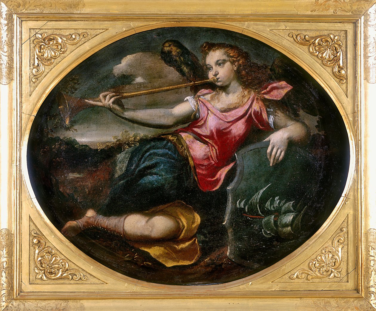 Roem, werk van Ippolito Scarsella, ook bekend als lo Scarsellino, bewaard in de Galleria Estense in Modena door Ippolito Scarsella