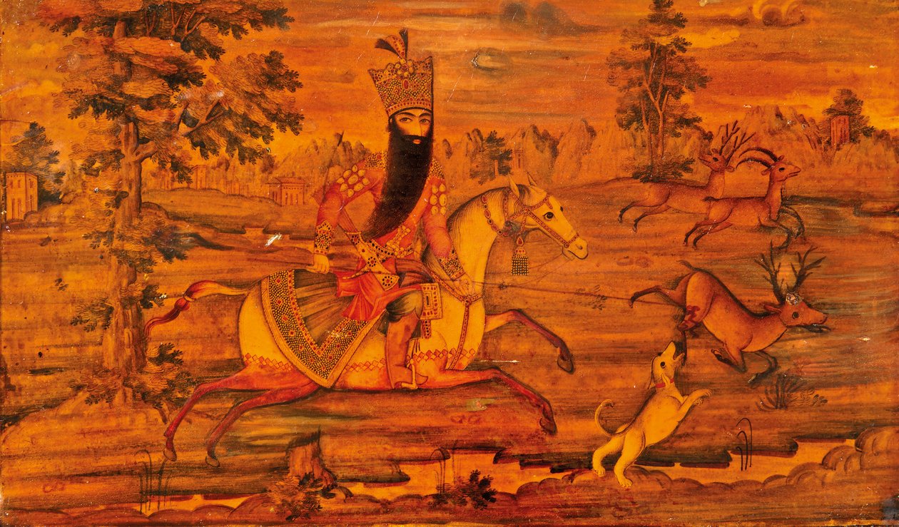 Detail (Qajar kist) door Iranian School