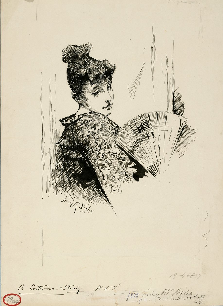 Een kostuumstudie door Irving Ramsay Wiles