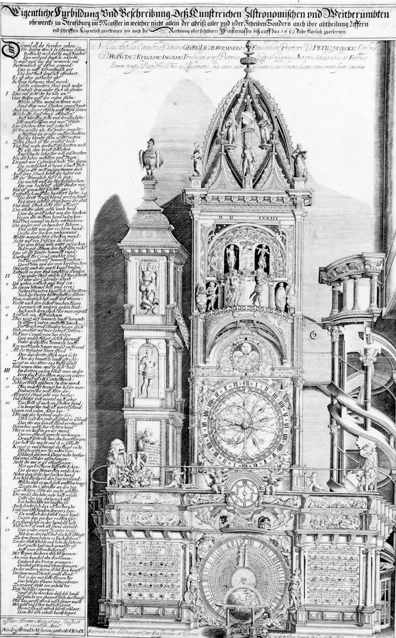 De astronomische klok in de kathedraal van Straatsburg, 1621 door Franz Isaac Brun