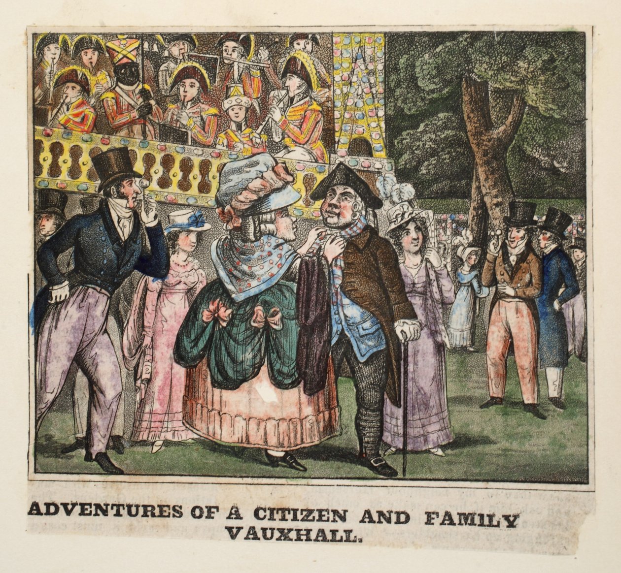 Avonturen van een burger en familie Vauxhall, 1826 door Isaac Robert Cruikshank