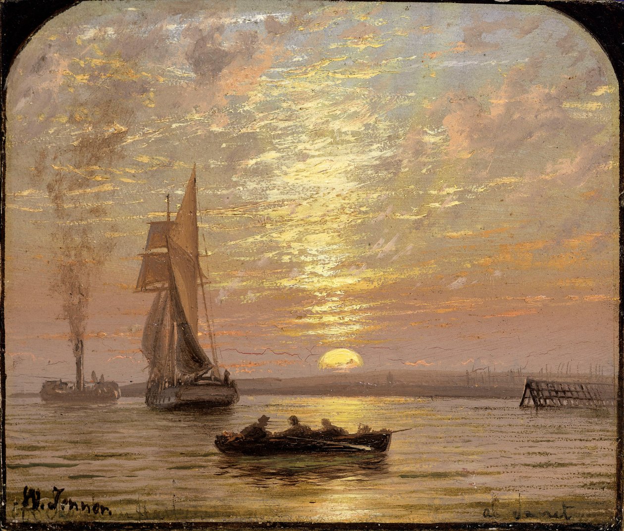 Bij Zonsondergang, c.1875 door Isaac Walter Jenner