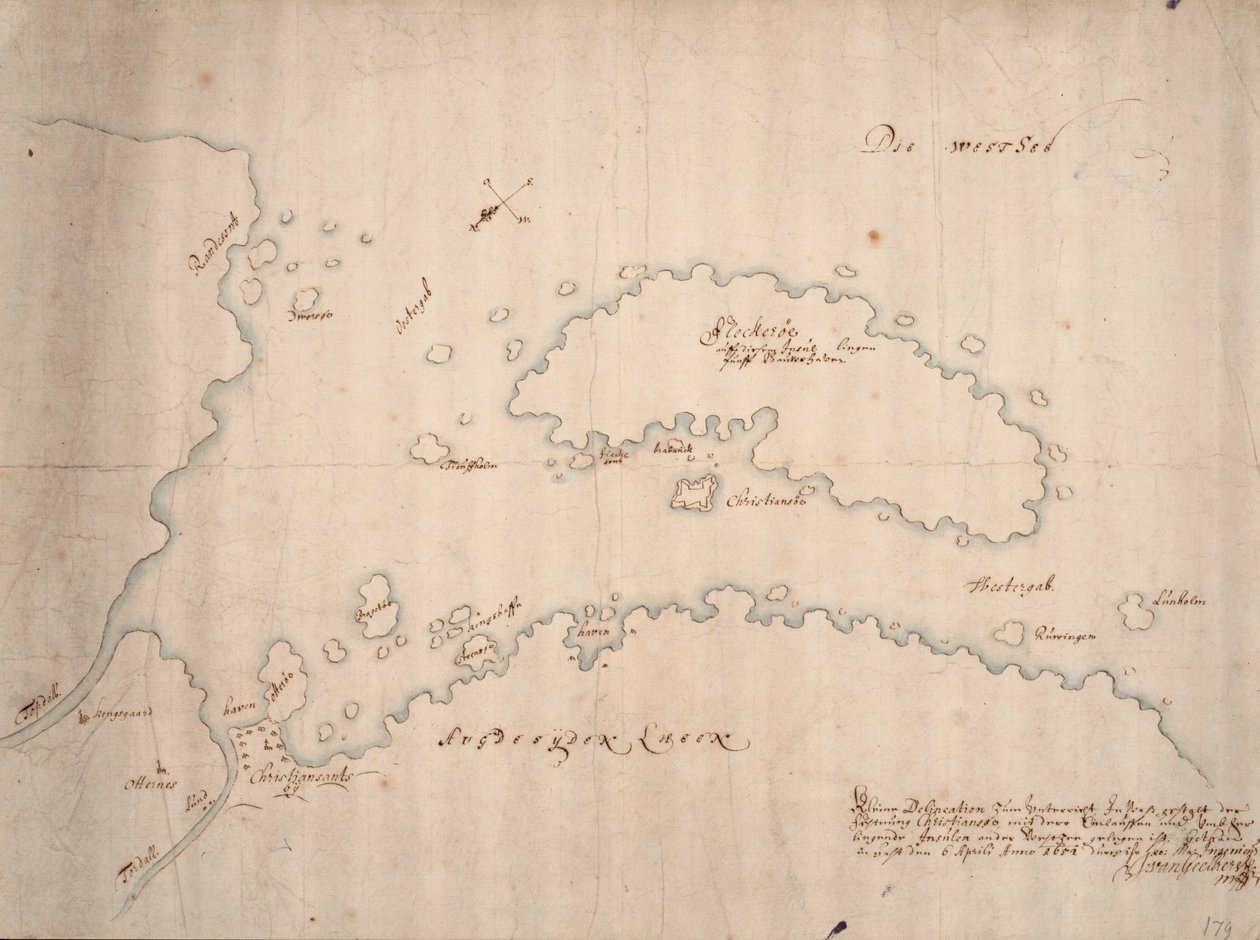 Kleine Delineation zum Unterricht in was gestalt der Festung Christiansøe door Isaac van Geelkerck