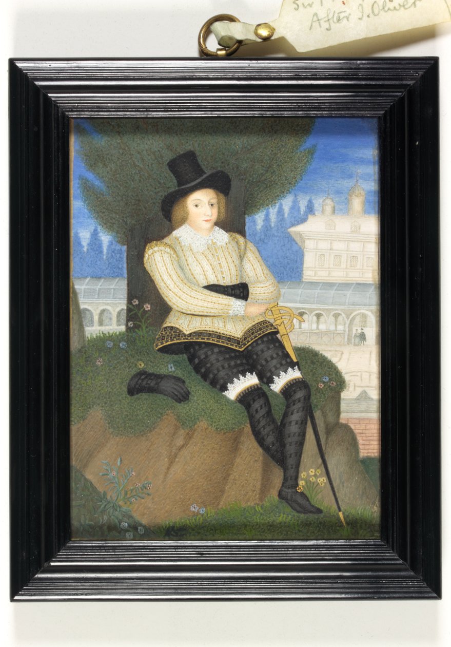 Een heer traditioneel geïdentificeerd als Sir Philip Sydney door Isaac (after) Oliver
