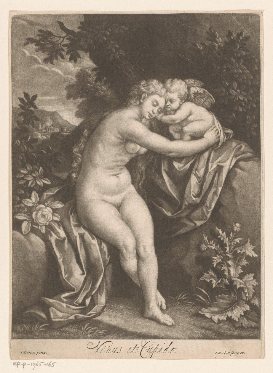 Venus en Cupido door Isaac Beckett