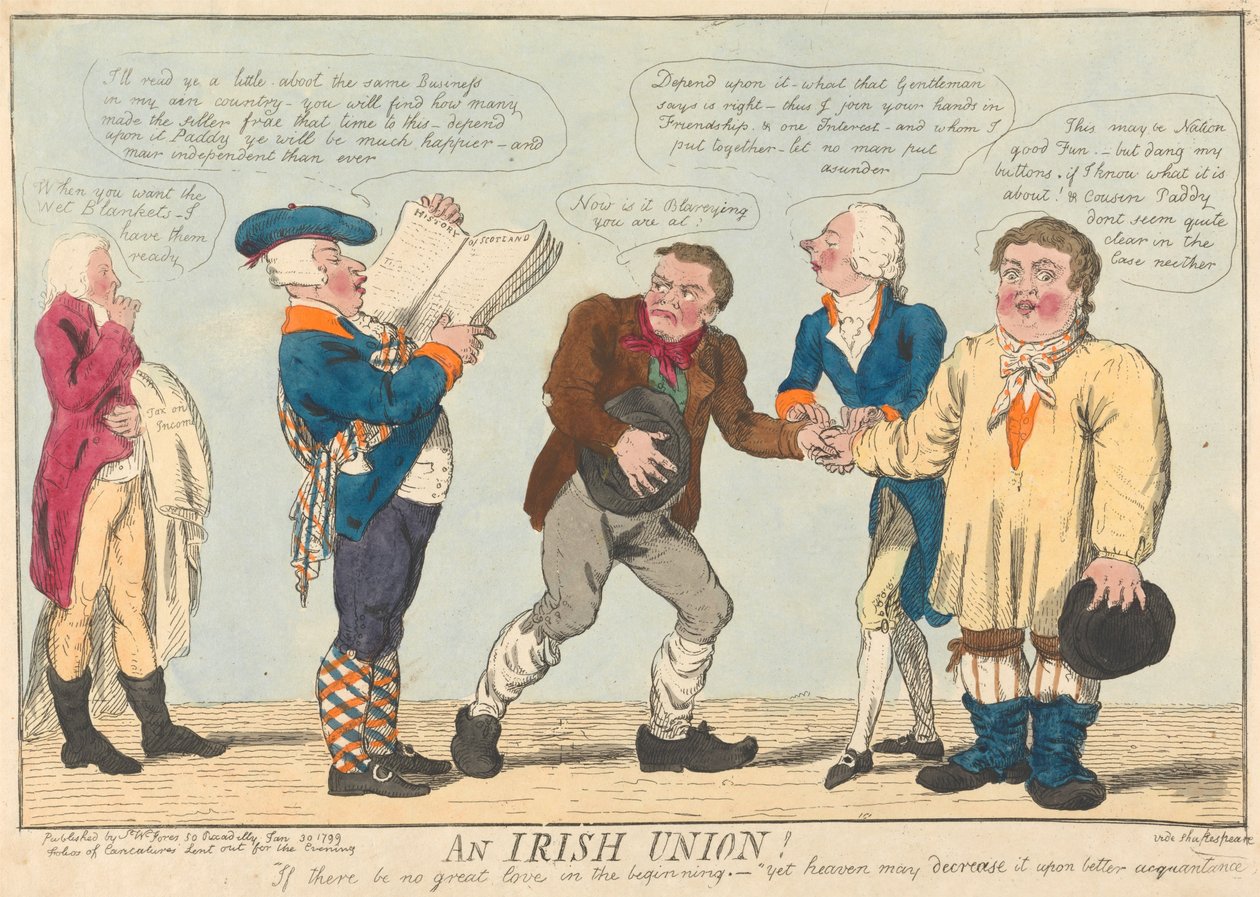 Eine irische Union door Isaac Cruikshank